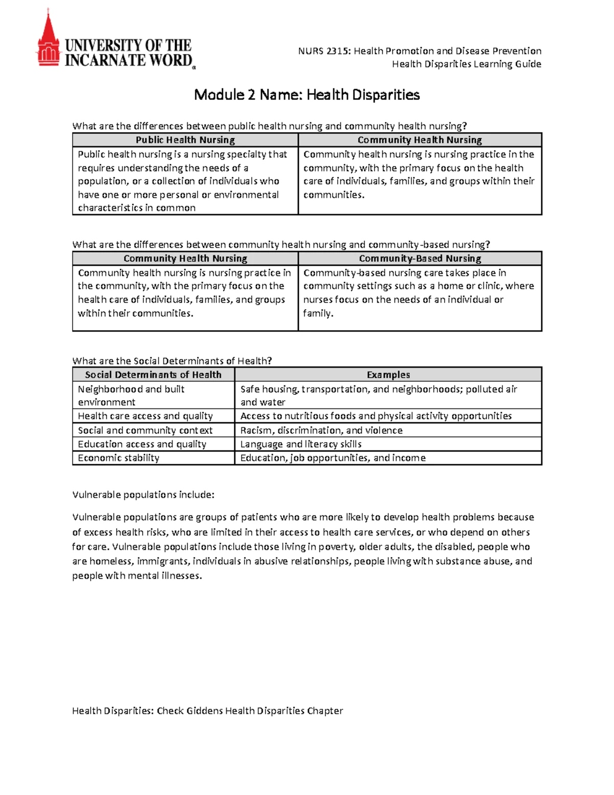 Module 3 Learning Guide - Lifespan Development, Functional Ability, and ...