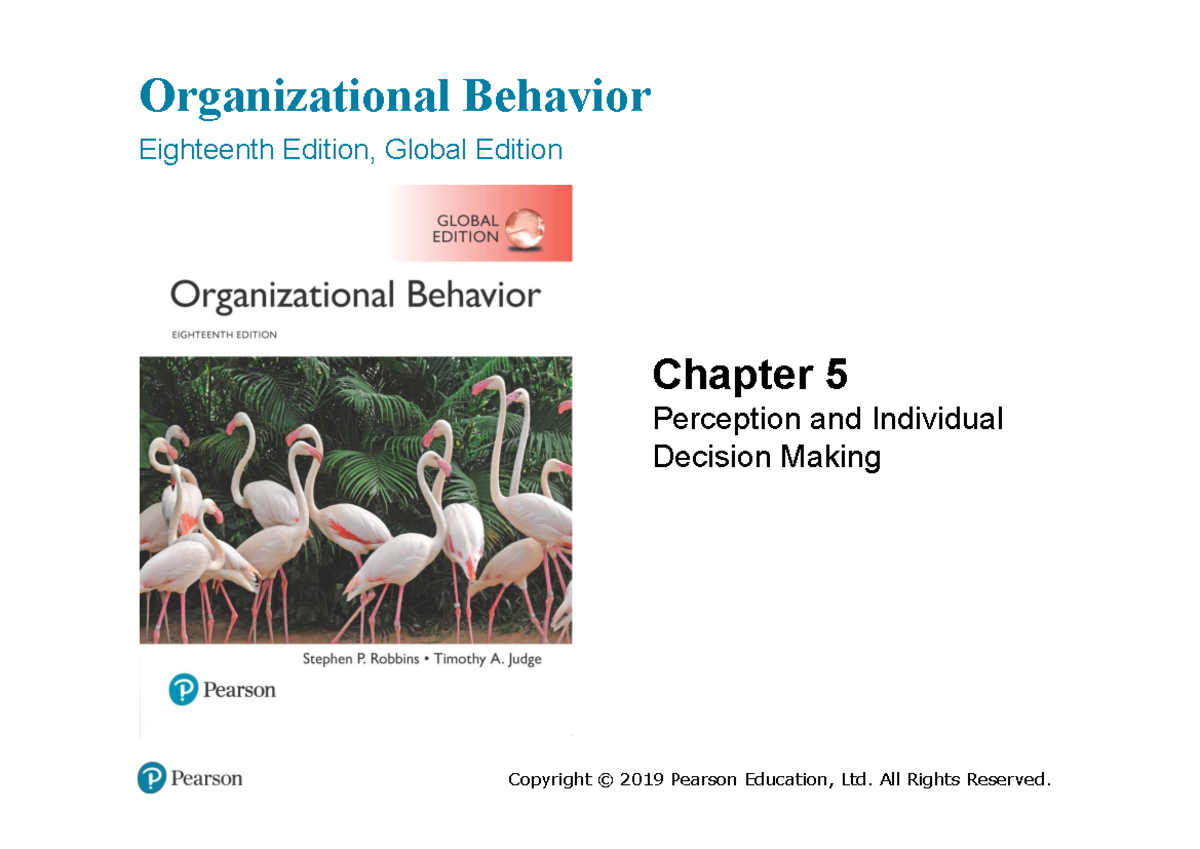 Organizational Behavior (OB) Chapter 5: Perception & Decision Making ...