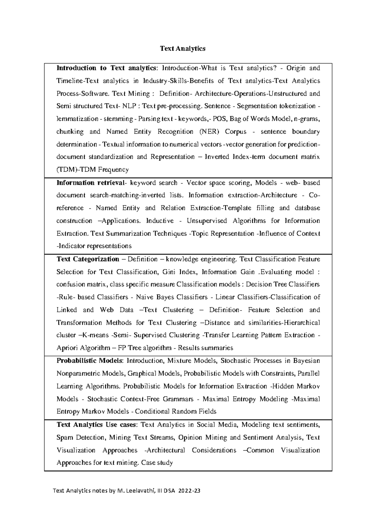 Text Analytics Concepts and Techniques - Text Analytics 1 Overview ...