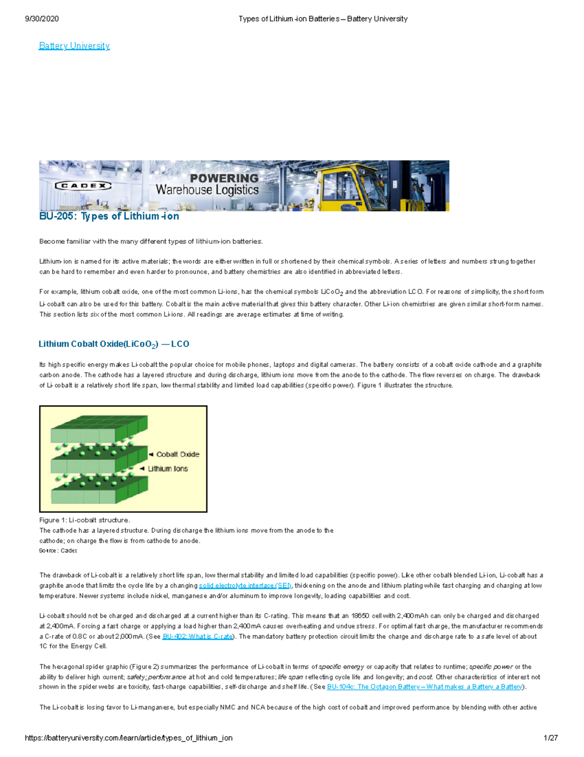 BU-205: Overview of Lithium-ion Battery Types and Their Characteristics ...