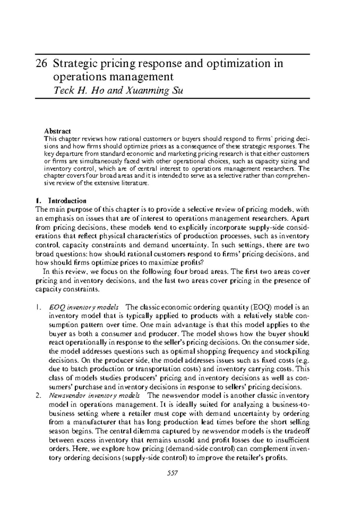 26 - Strategic Pricing Models and Optimization in Operations Management ...