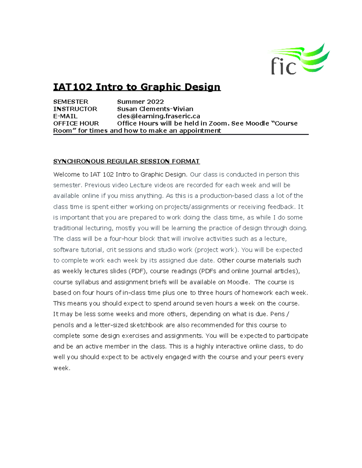 IAT102 Intro to Graphic Design Course Outline - Fall 2022 - Studocu