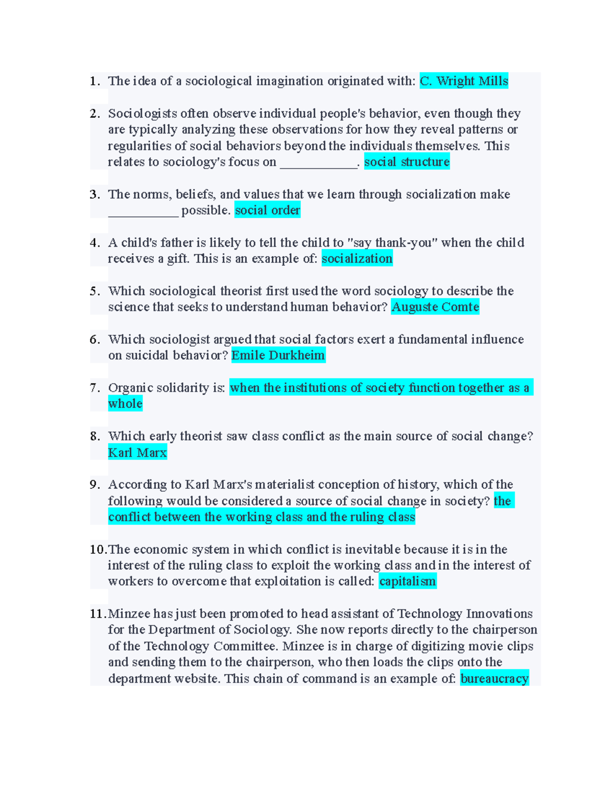 Exam #1 Notes on General Sociology Concepts and Theories - Studocu
