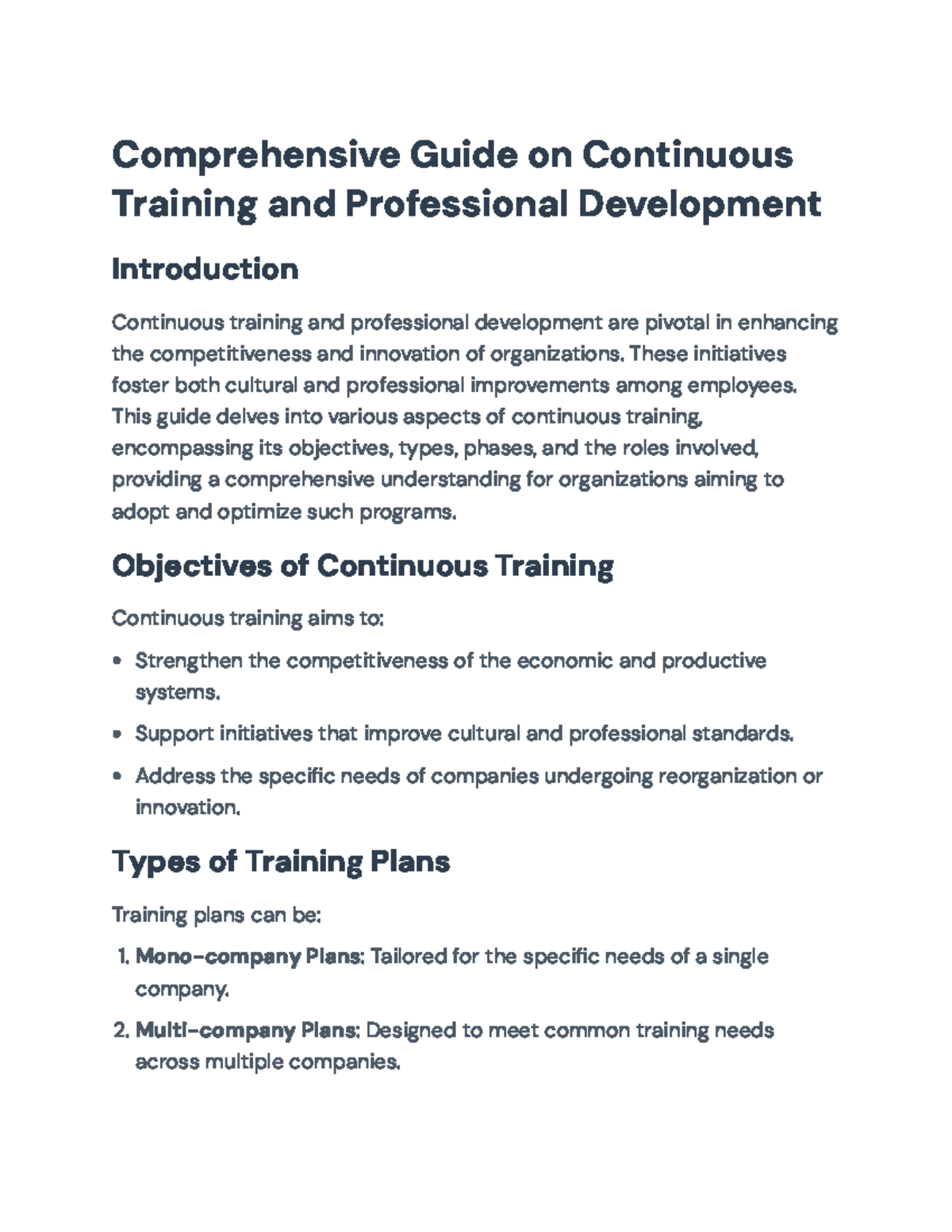 Guide to Continuous Training & Professional Development Strategies ...