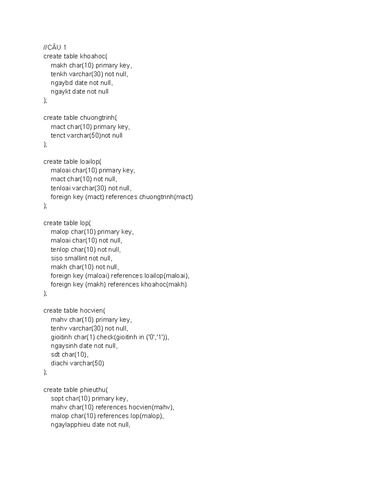 Lab1 - SQL Table Creation and Data Manipulation Instructions - Studocu