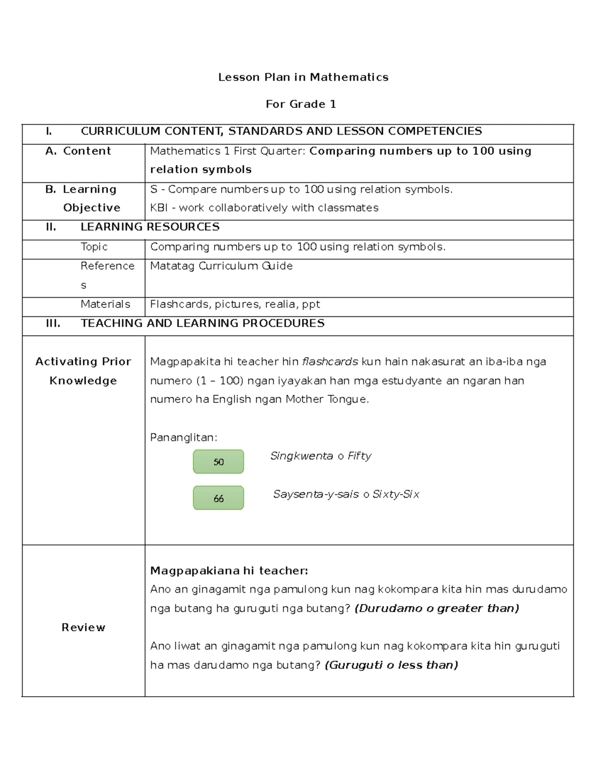 GIVE OR OFER Information LP - LESSON PLAN IN LANGUAGE 1 SCHOOL LORENZO ...