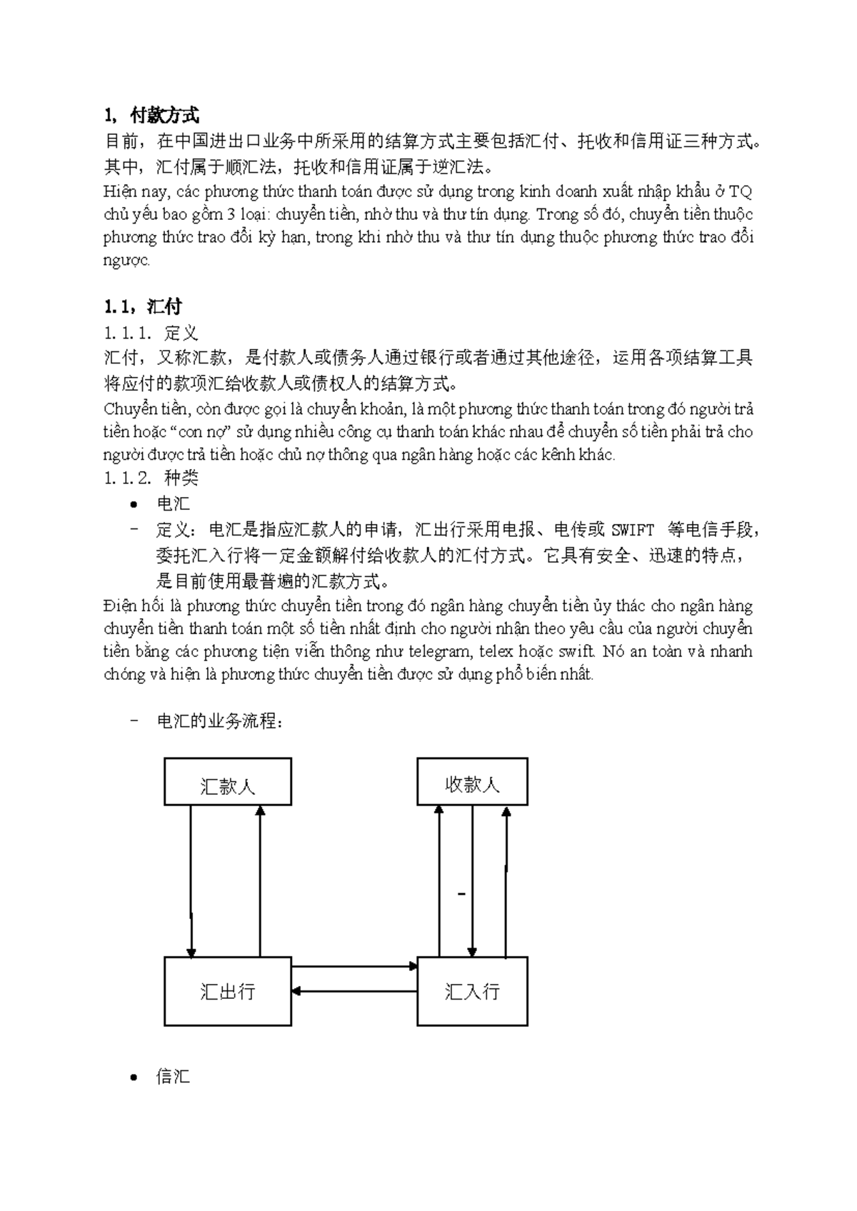 Nhóm 1 - Bài 6: Các phương thức thanh toán trong xuất nhập khẩu - Studocu