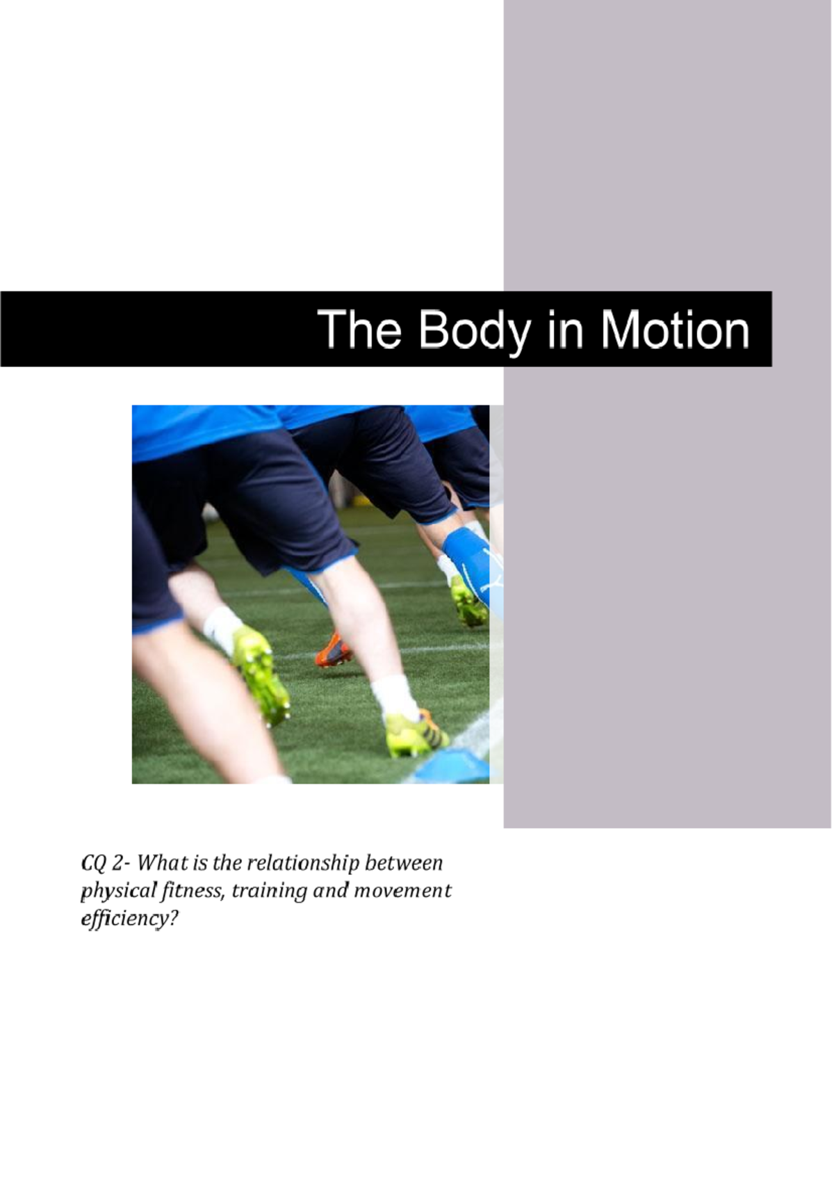 Copy of Core 2 Workbook – CQ 2 - efficiency? Components of fitness ...
