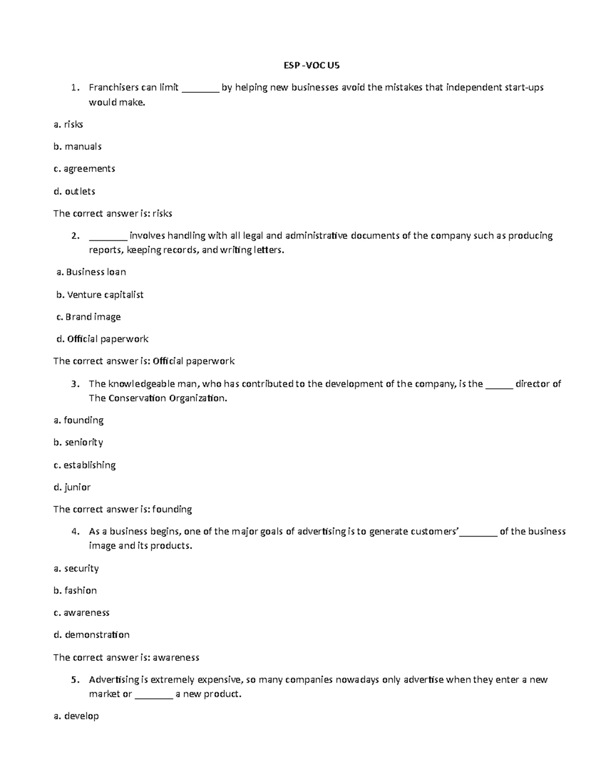 Extra Exercises - Customer Satisfaction UNIT 2 Review - Studocu