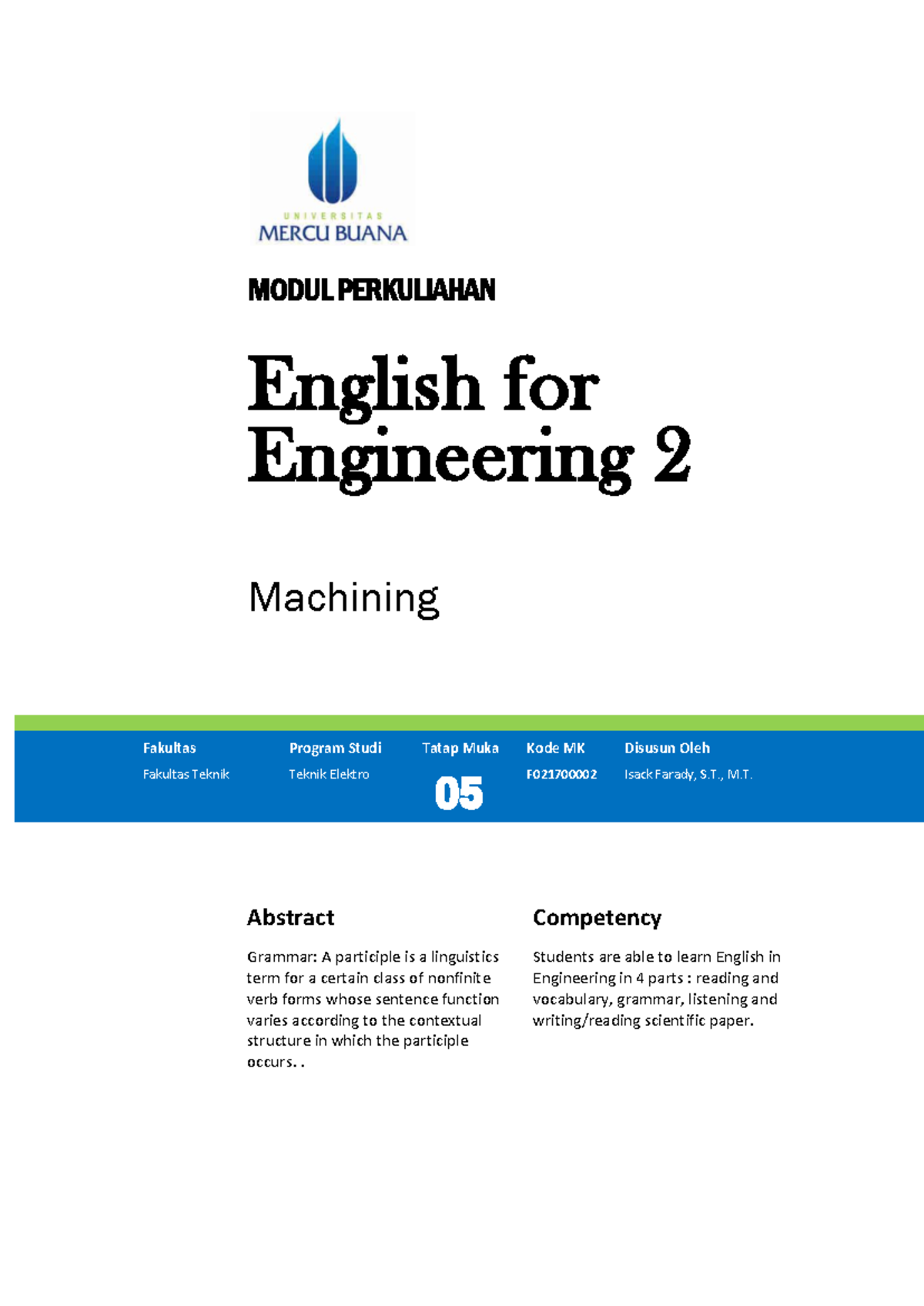 English for Engineering 2: Machining - Rev0 Study Materials - Studocu