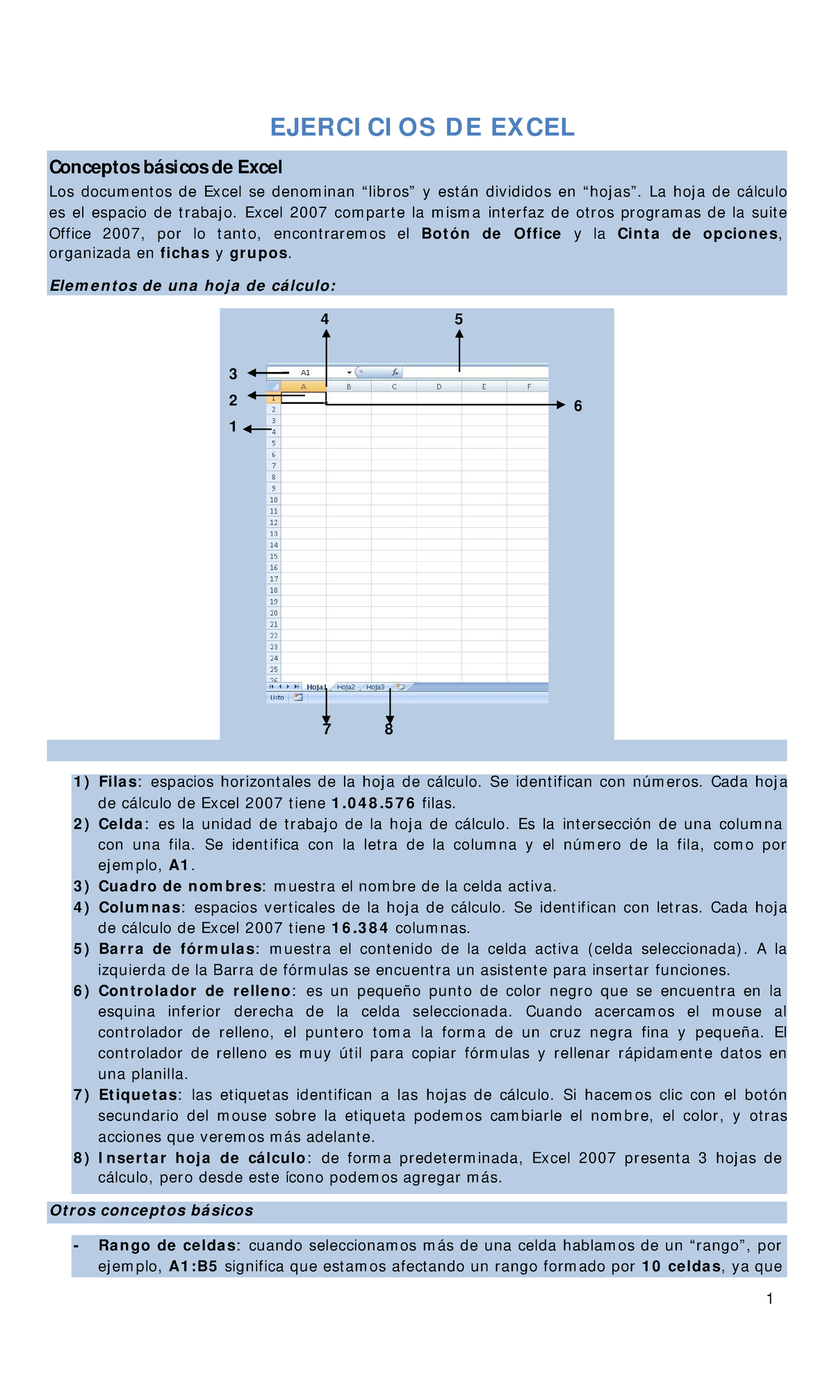 Taller 3 Ejercicios de Excel - Conceptos Básicos y Prácticos - Studocu