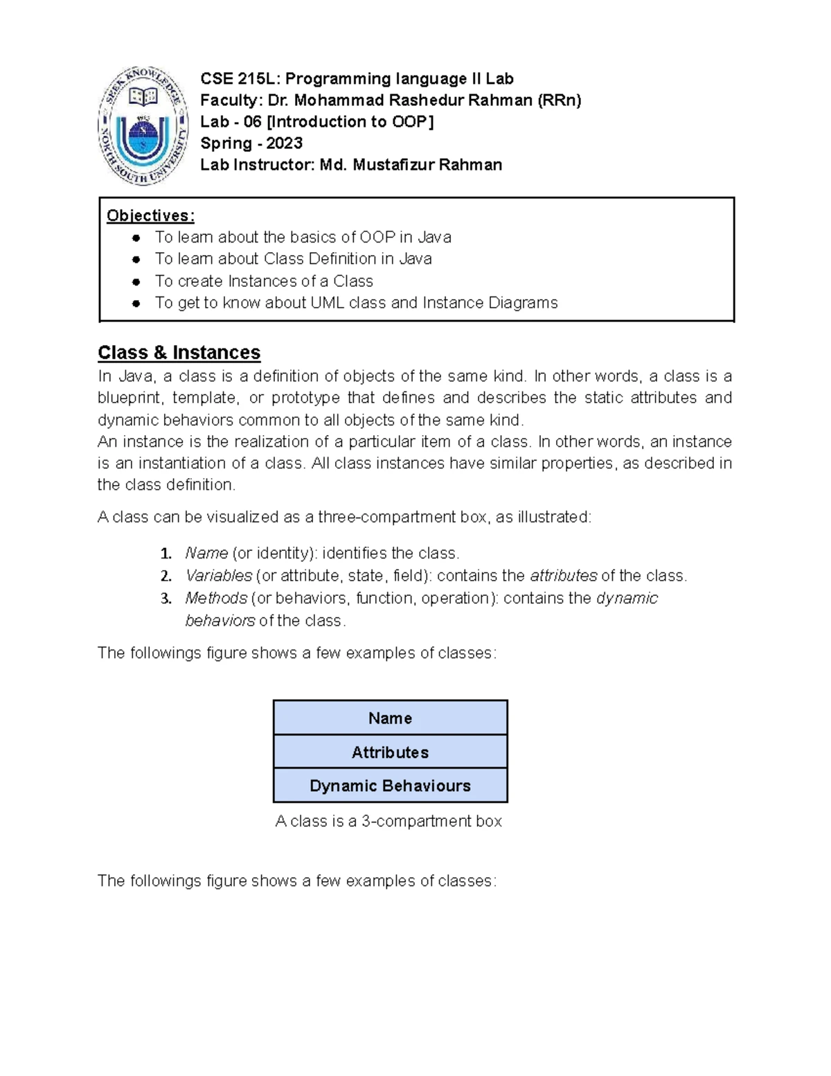 CSE 215 Assignment 2: Class Management System Design & Implementation ...