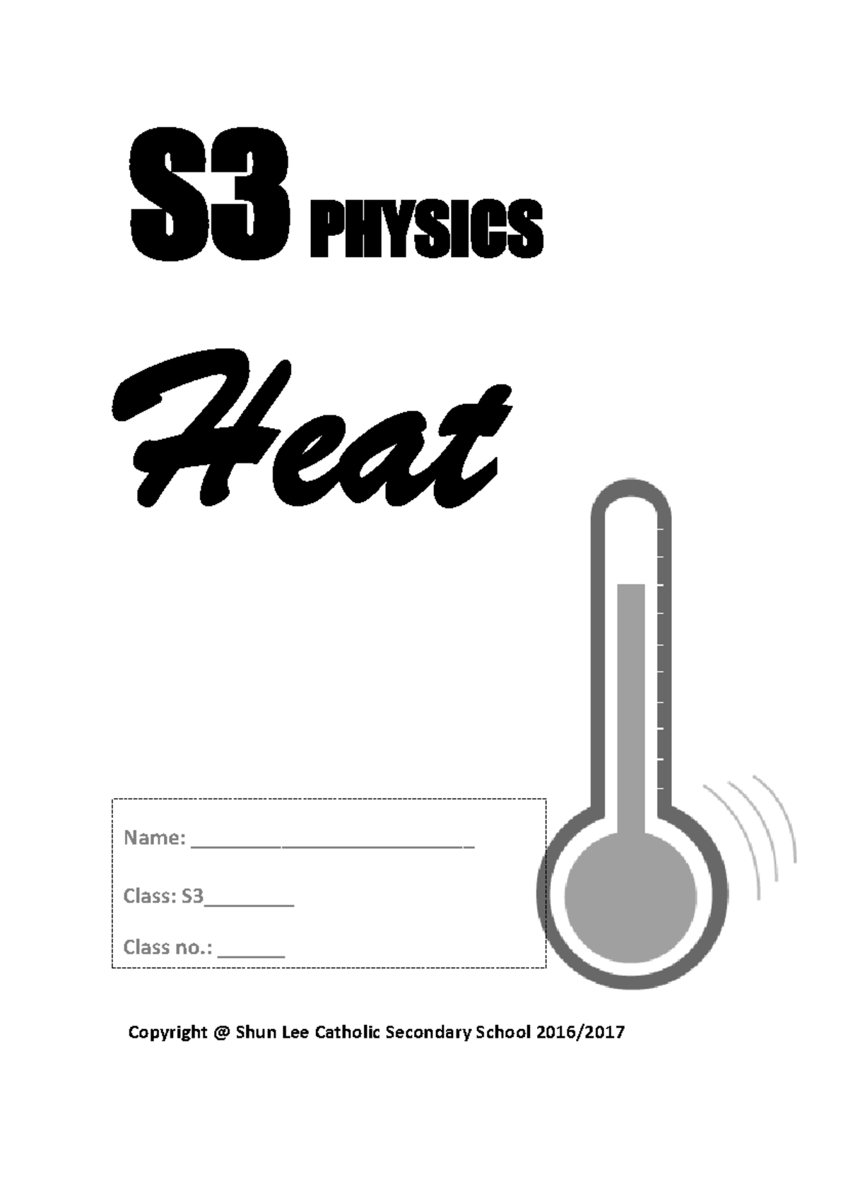 S3 Physics Heat Notes - Understanding Heat and Gas Concepts - Studocu