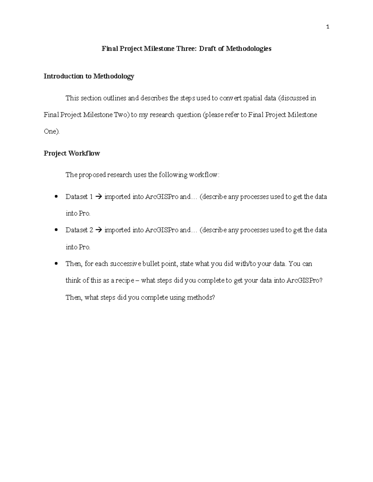 Final project milestone three: Draft of methodologies for FPMSTHREE ...