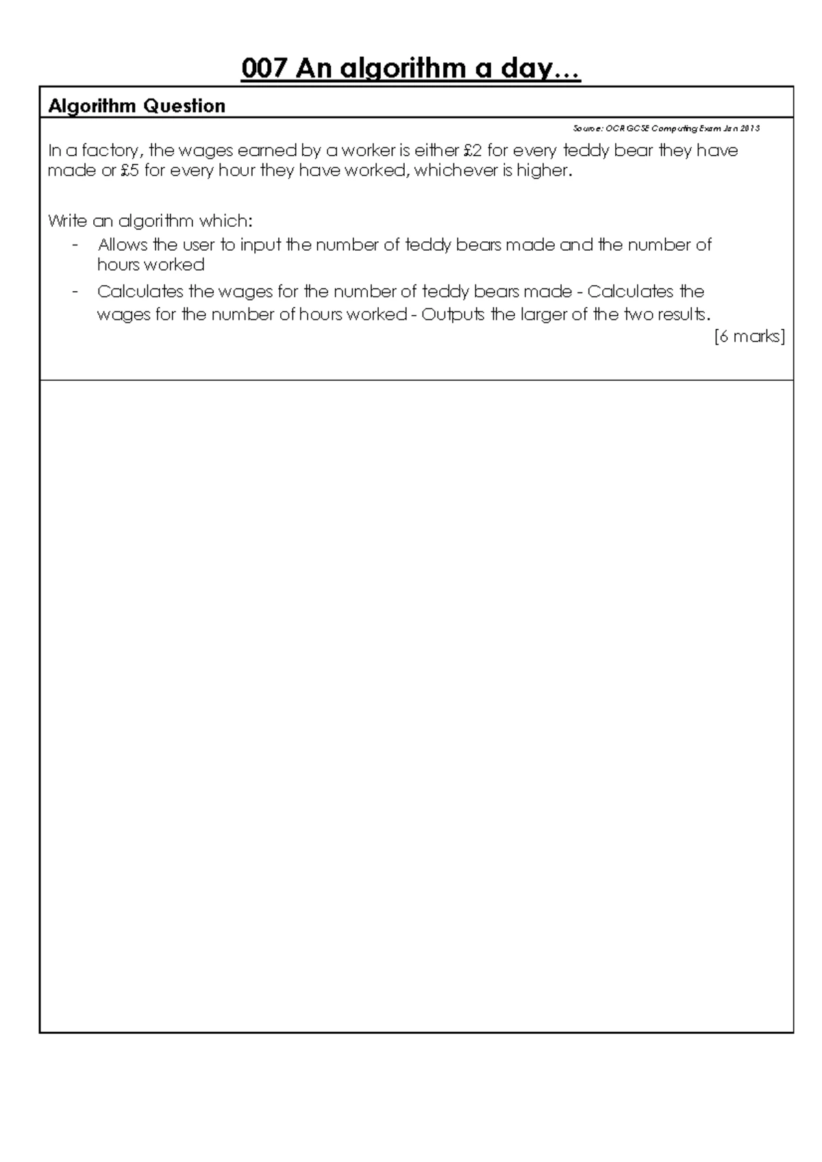 001 An algorithm a day - Notes - 001 An algorithm a day... Algorithm ...