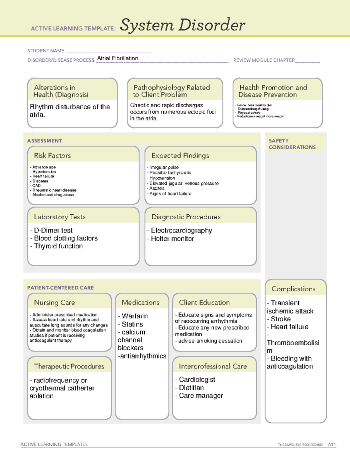 ALT AFib - Active Learning Template for Atrial Fibrillation Care - Studocu