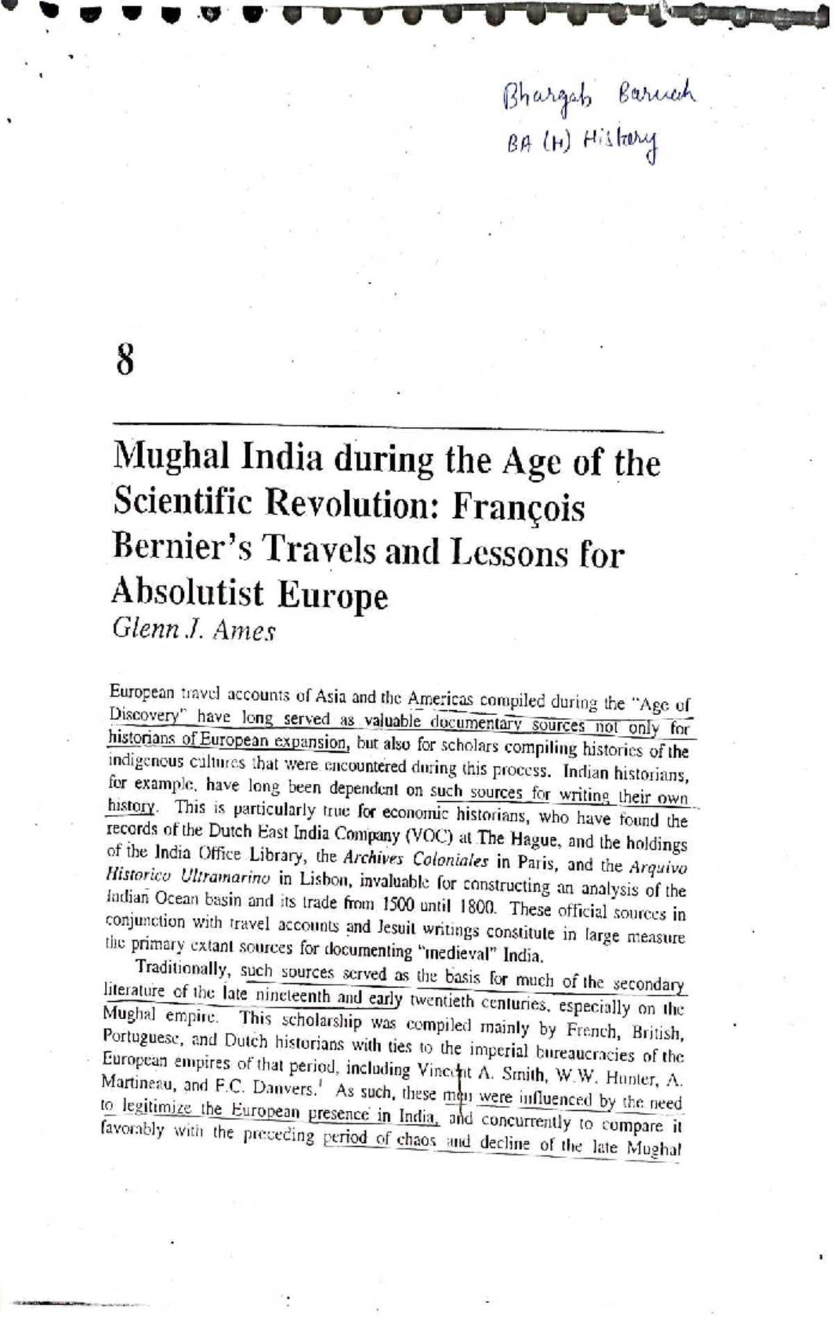 Mughal India in the Scientific Revolution: Insights from François ...