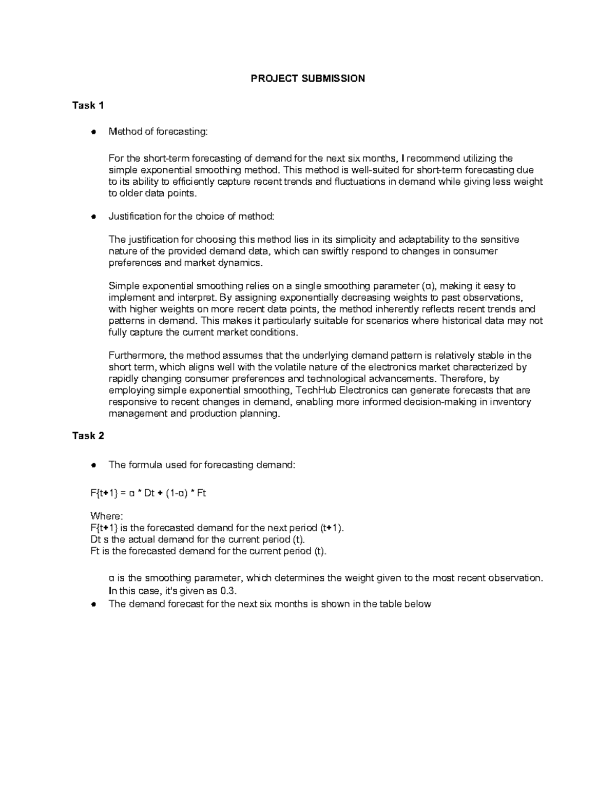 OPSCM 101: Project Submission on Demand Forecasting & Supply Chain ...