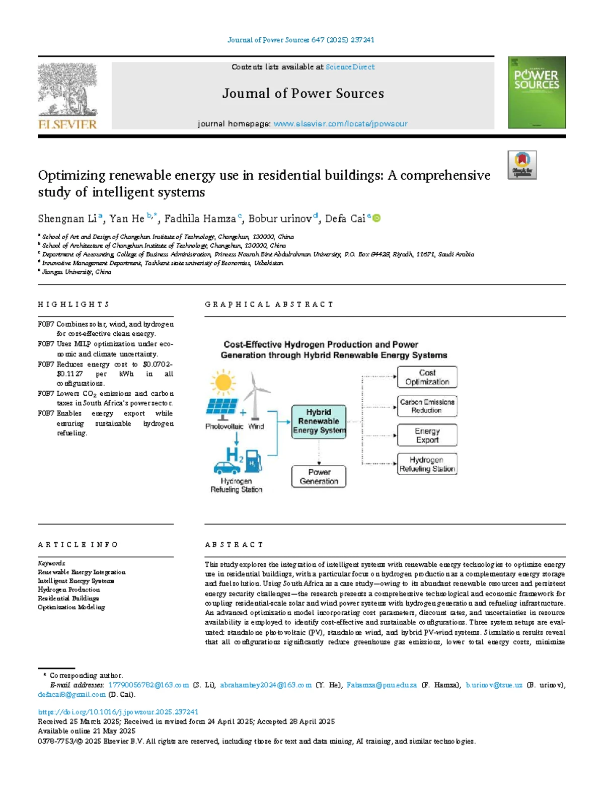 Green Hydrogen's Role in Sustainable Energy Transformations: A Review ...