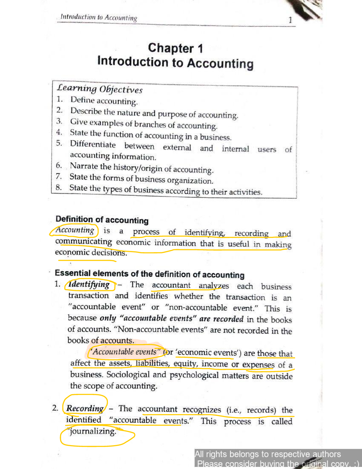 Chapter 1: Introduction to Accounting Overview (ACC101) - Studocu