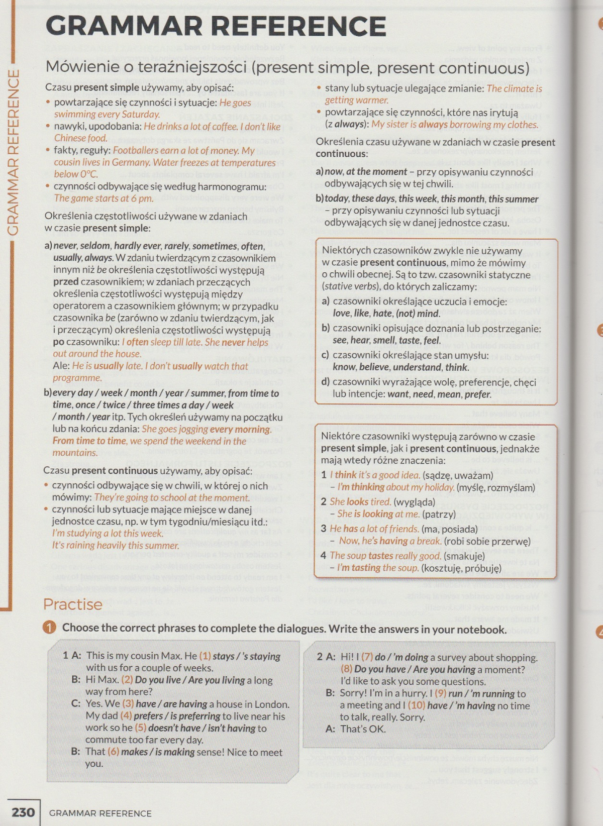 Grammar Reference: Present & Future Tenses Overview (ENG/PL) - Studocu