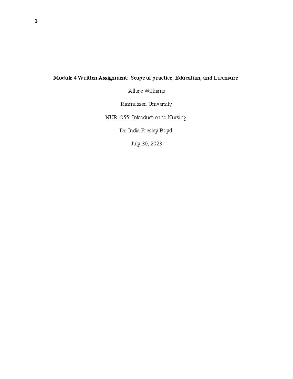 AWilliams Mod4writassi 073023 - Module 4 Written Assignment: Scope of ...