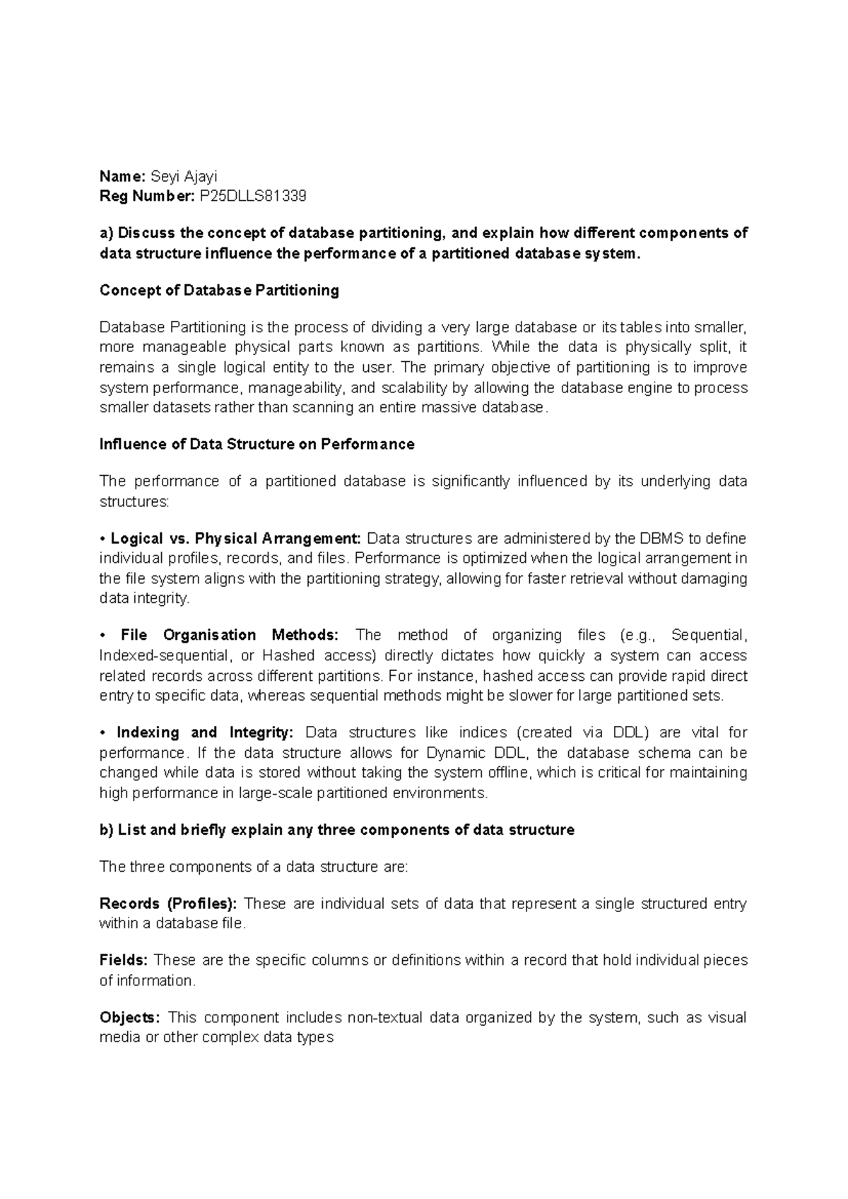 LIBS 867 Assignment - Database Partitioning and Data Structure ...