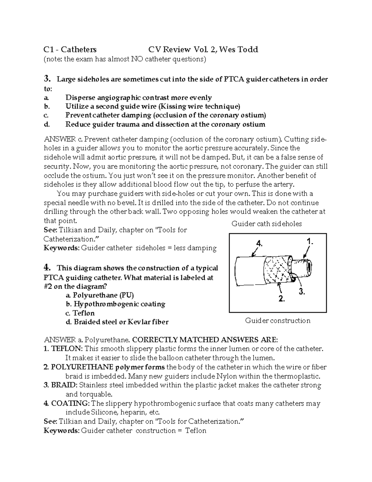 Vol. 2 Catheters - RCIS Study Guide Review and Key Concepts - Studocu