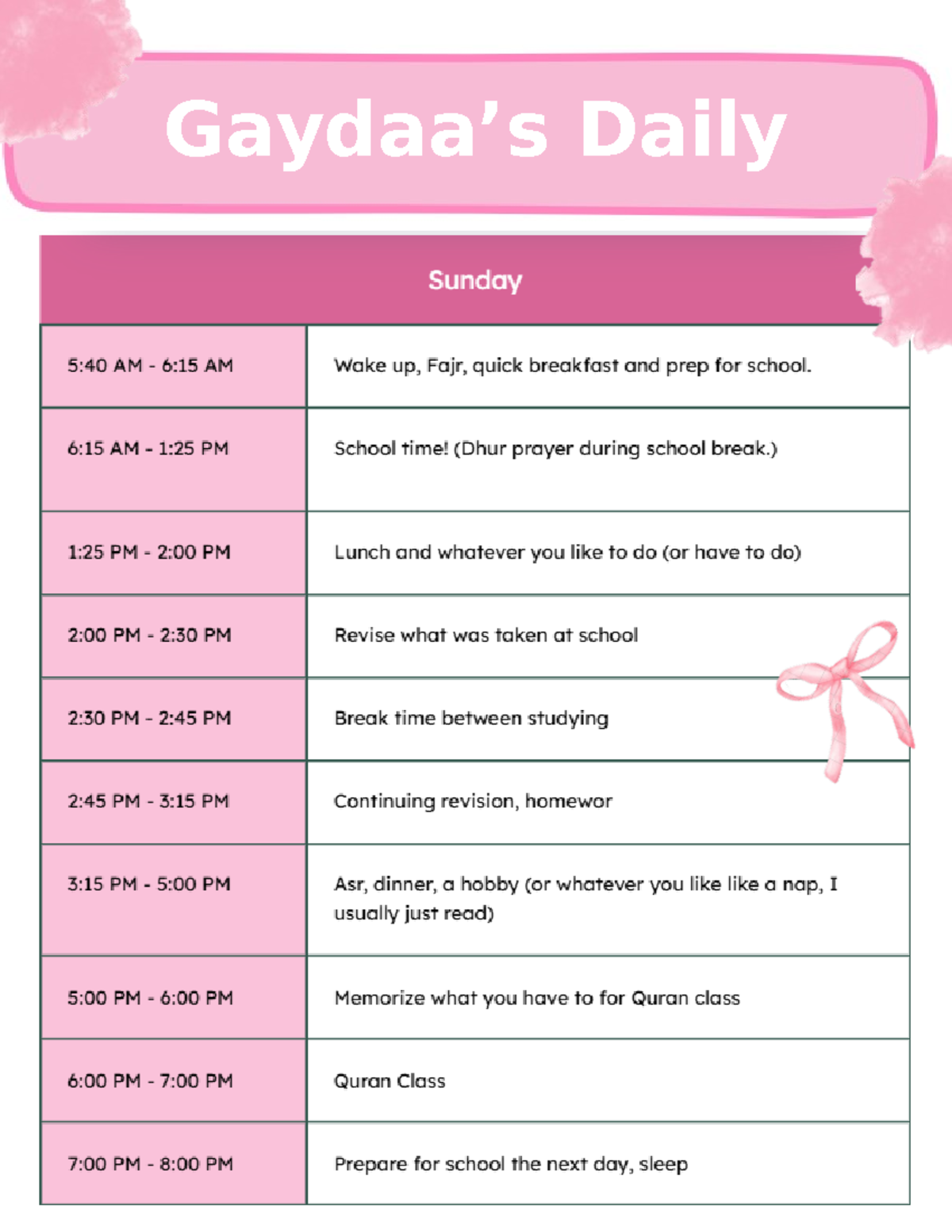 Math Answers Workbook Stage 8: Daily Study Schedule & Routine - Studocu