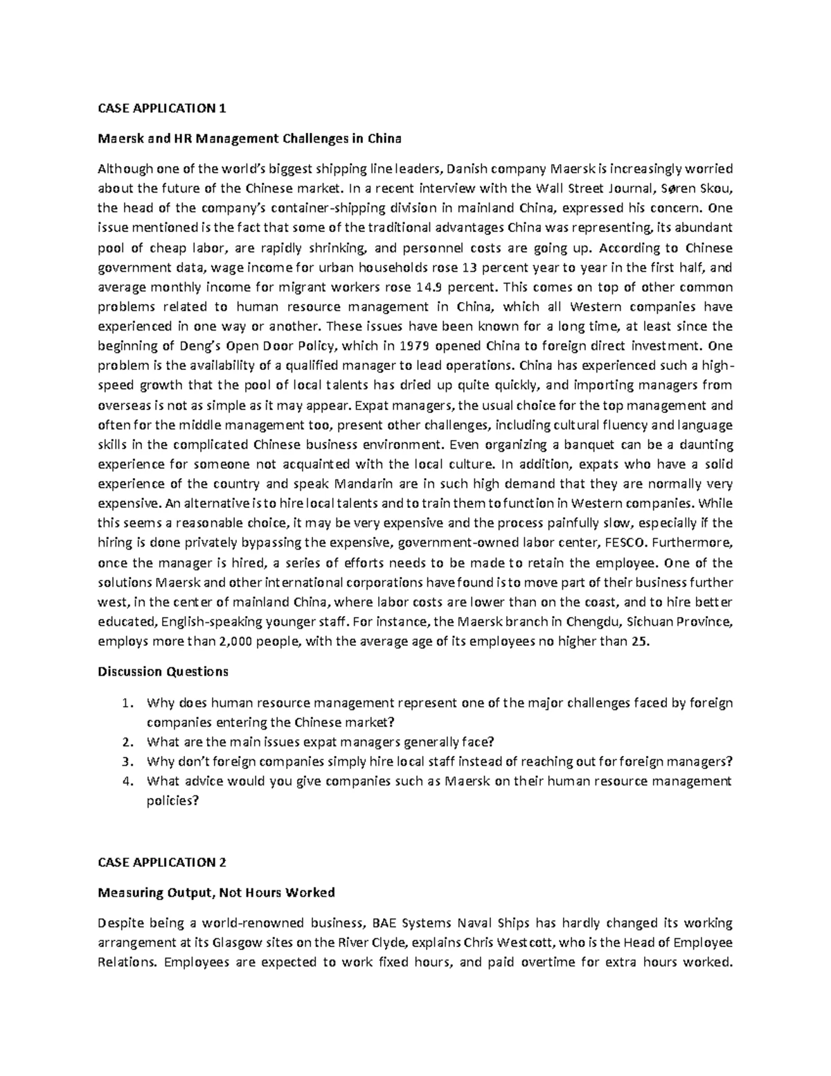 Case Application Ch18 - CASE APPLICATION 1 The Challenge of “Healthy ...