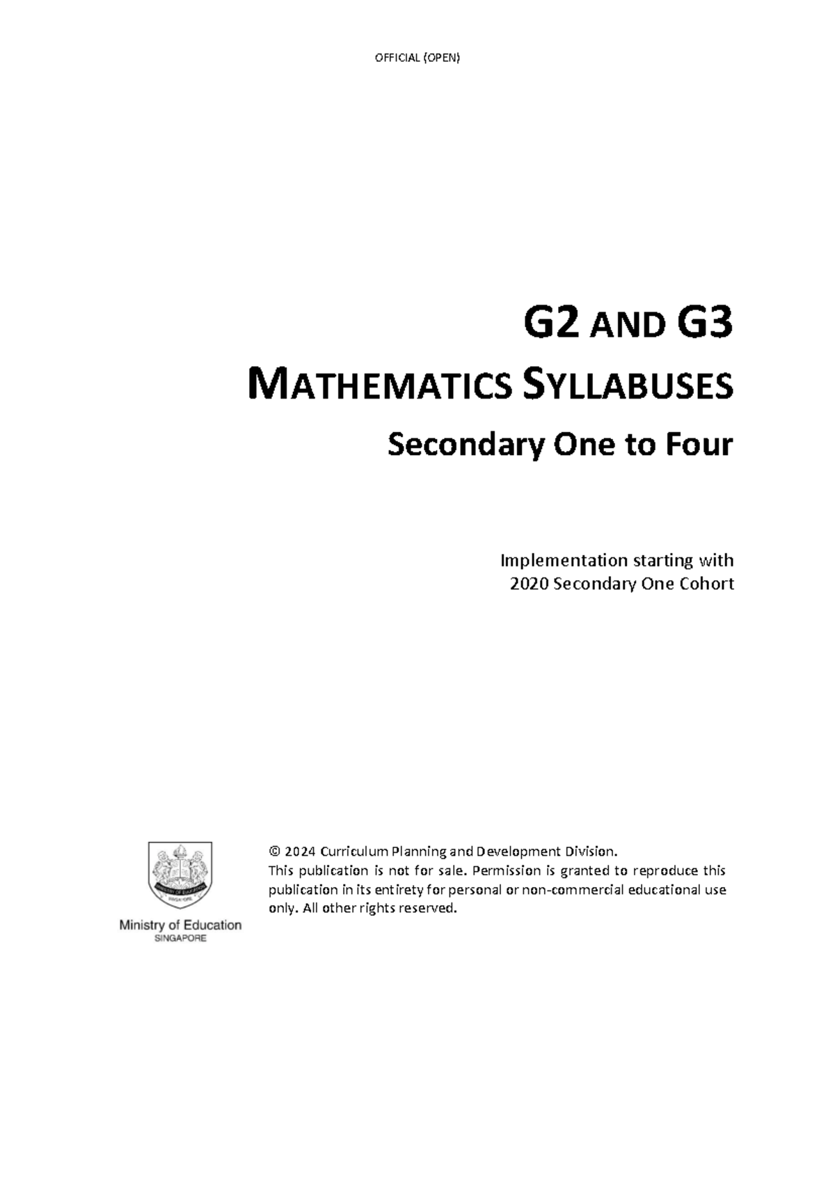 G2 & G3 Mathematics Syllabus Overview for Secondary Education - Studocu