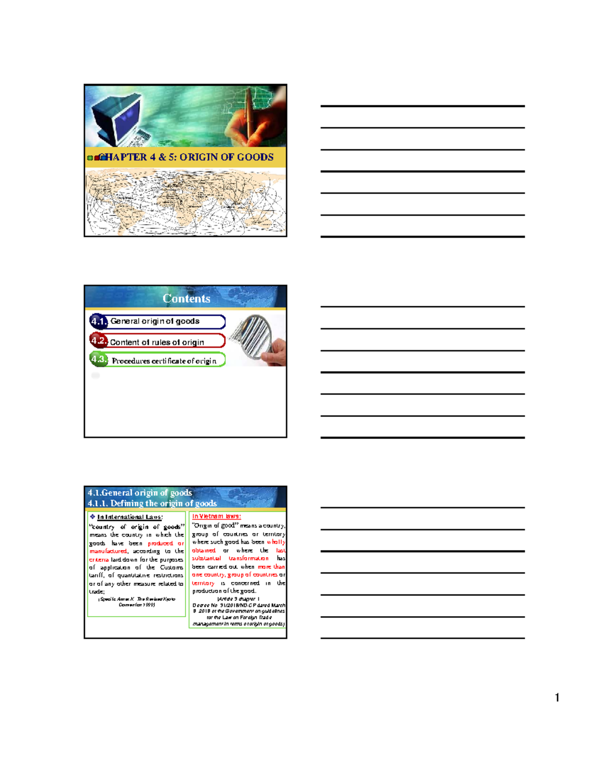 CHAPTER 4 & 5: ORIGIN OF GOODS AND CERTIFICATES OF ORIGIN - Studocu