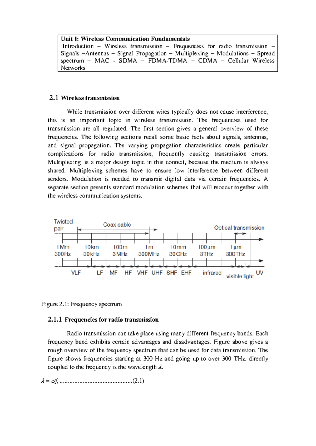 MCT 101 Final Exam Notes: Wireless Communication Fundamentals - Studocu