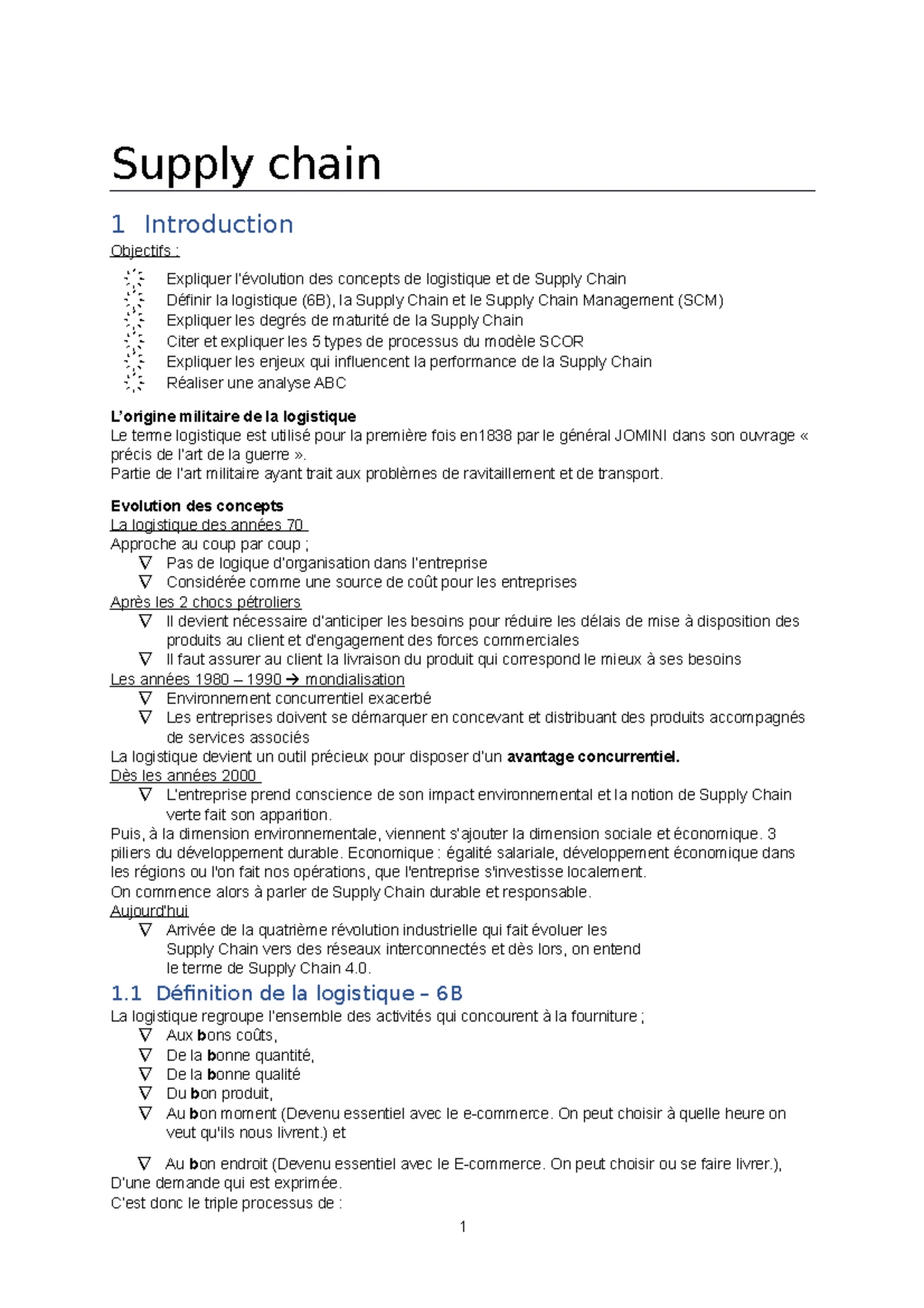 Supply Chain Theory: In-Class Notes and Key Concepts - Studocu