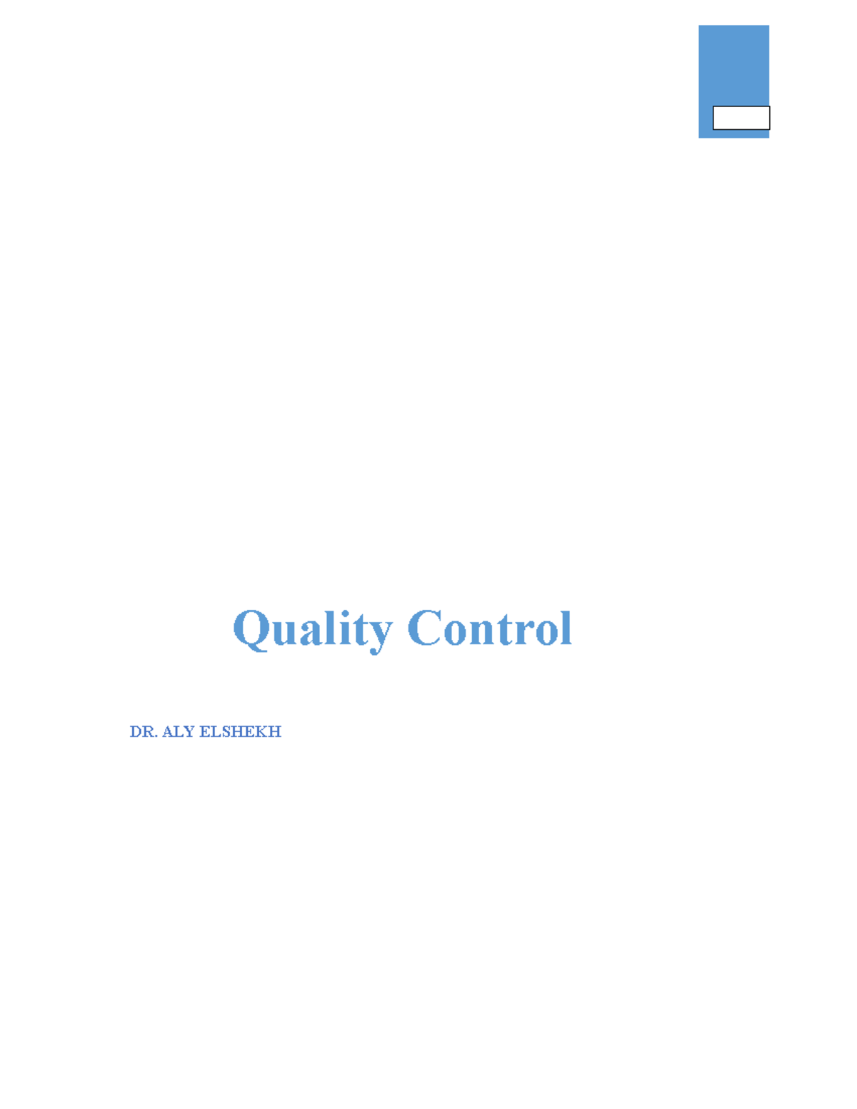 Quality Control Q&A - CH 10 Revision for Exam (09) - Studocu