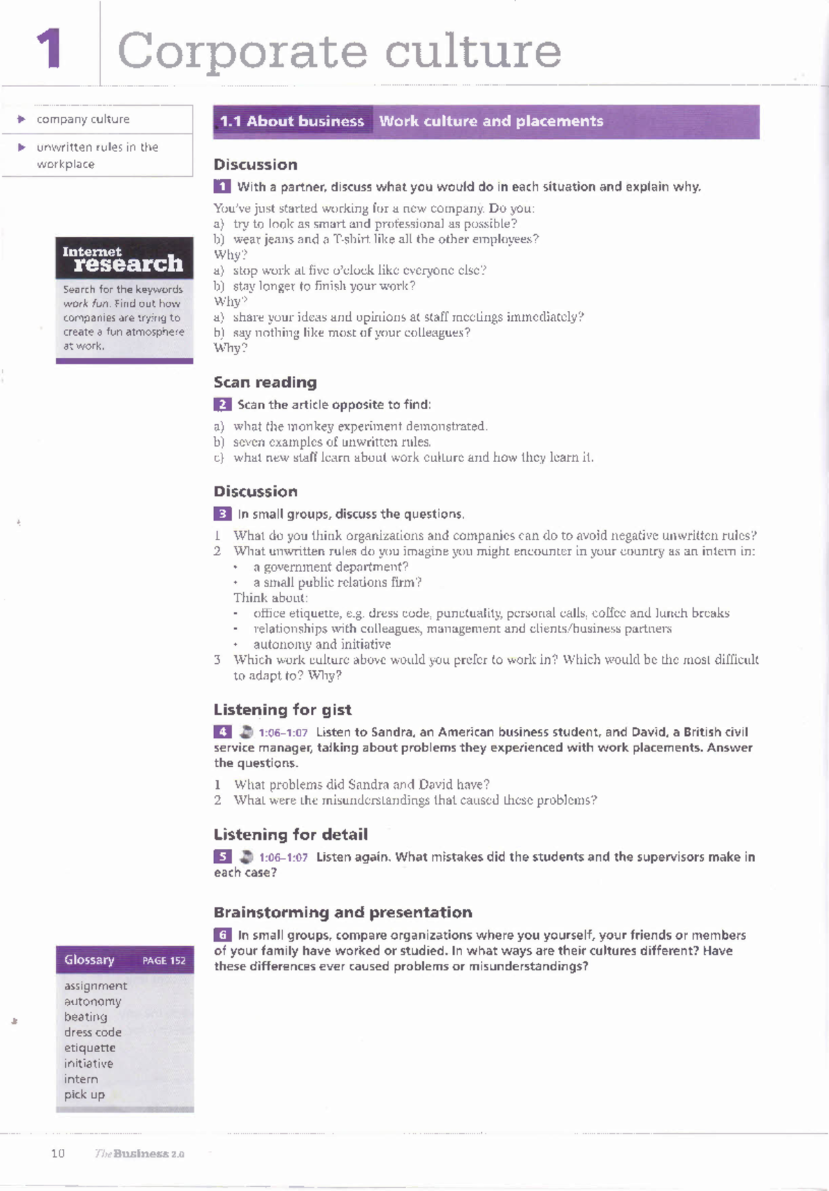 Module 1: Understanding Corporate Culture and Workplace Dynamics - Studocu