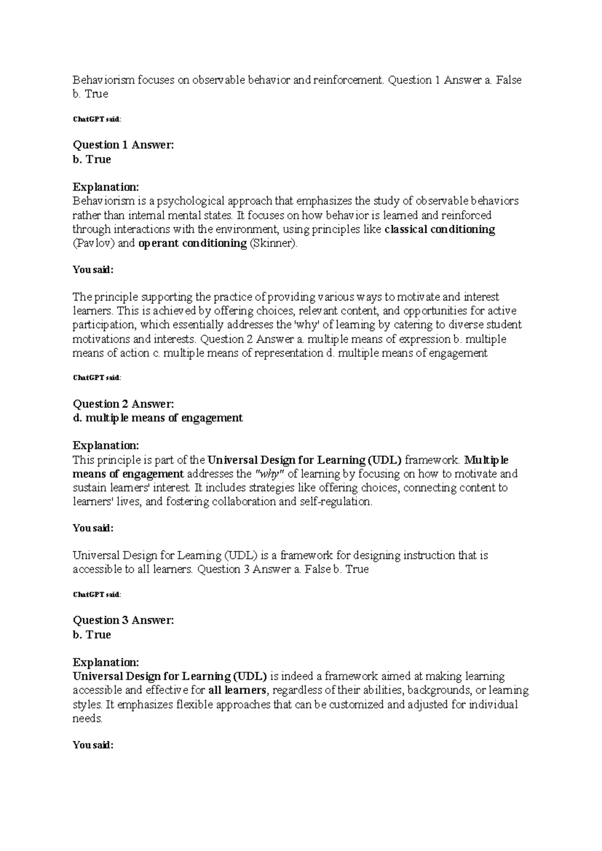 Training Methods and Key Concepts in Education (EDU 101) - Studocu