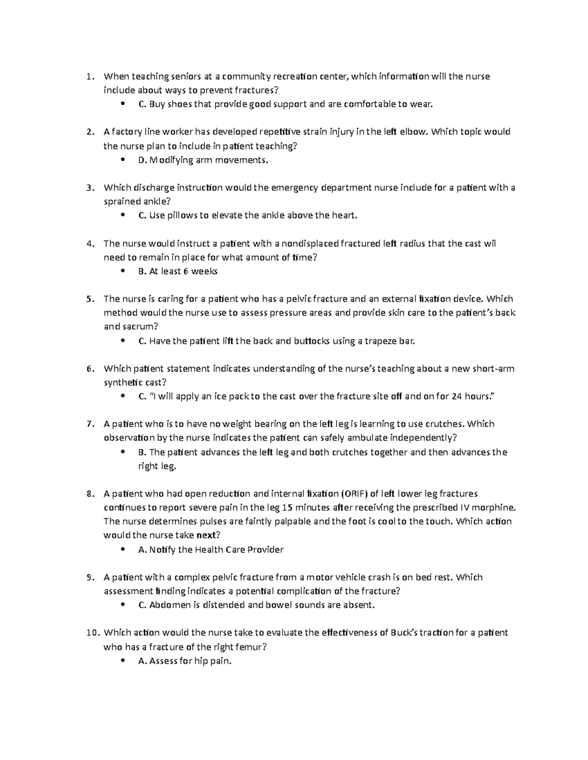 Ortho Neuro Exam 3: Key Concepts and Review Notes - Studocu