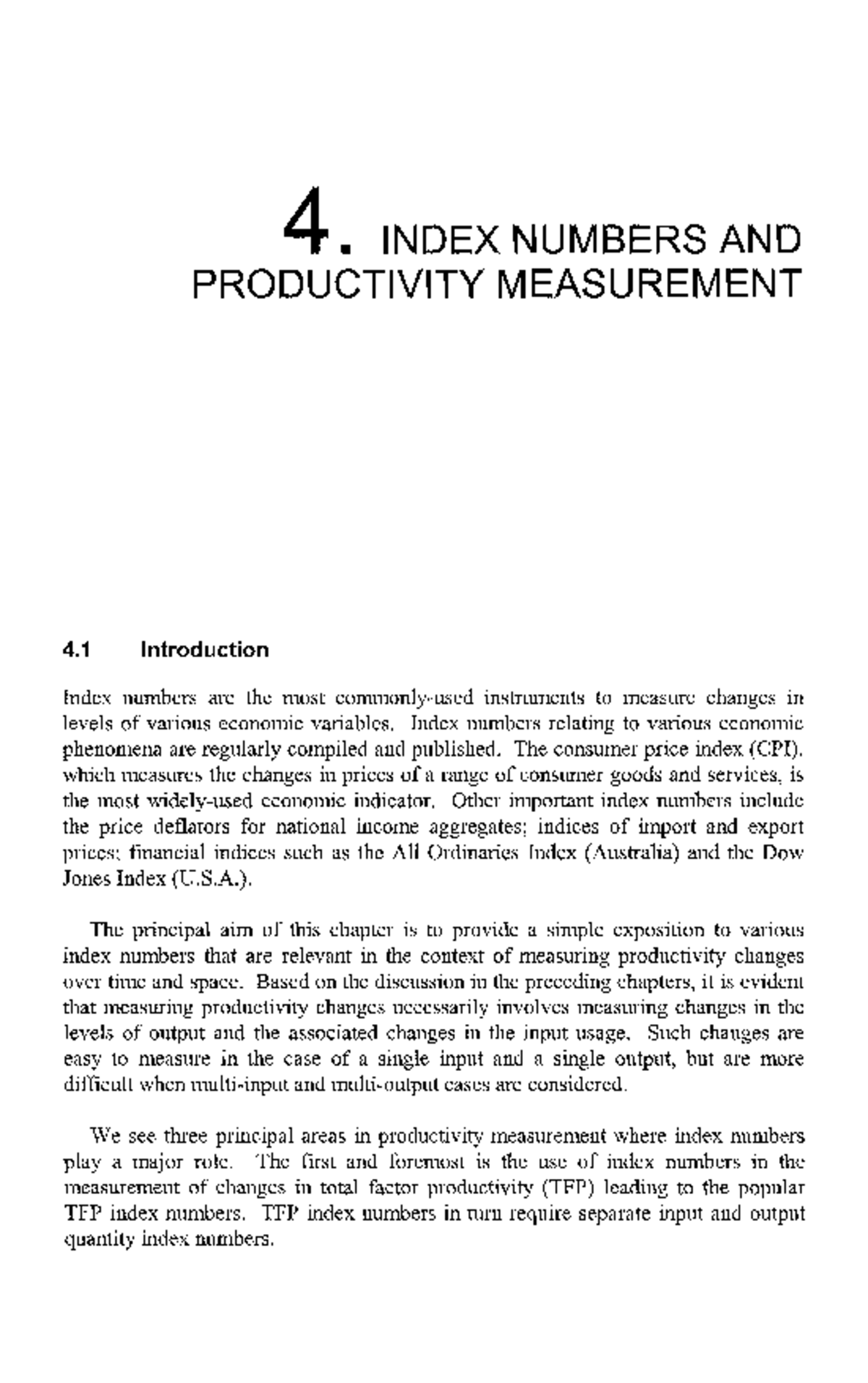 Ch 4: Index Numbers & Productivity Measurement (ECO 101) - Studocu