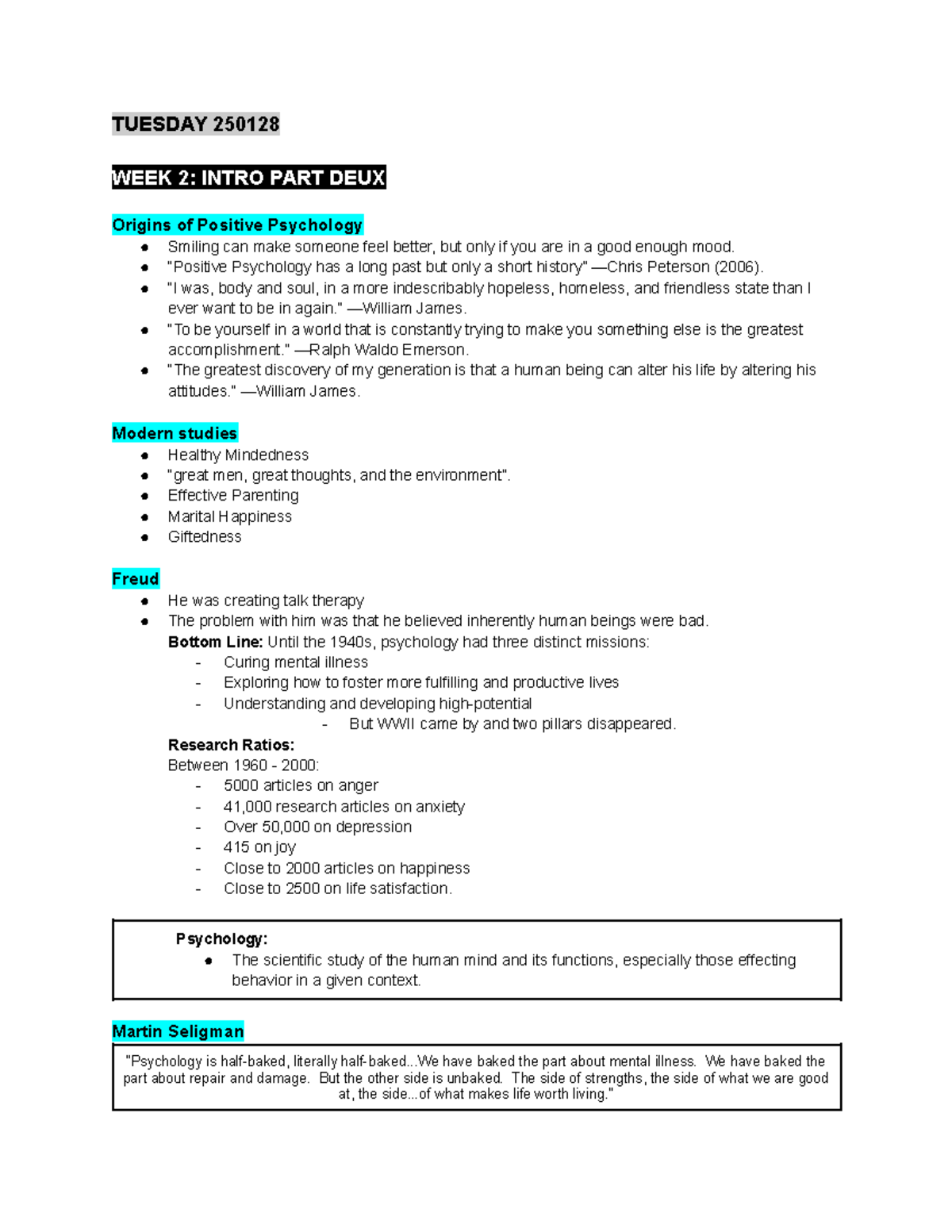 The Science of Happiness: Psychology and Positive Emotions Notes ...