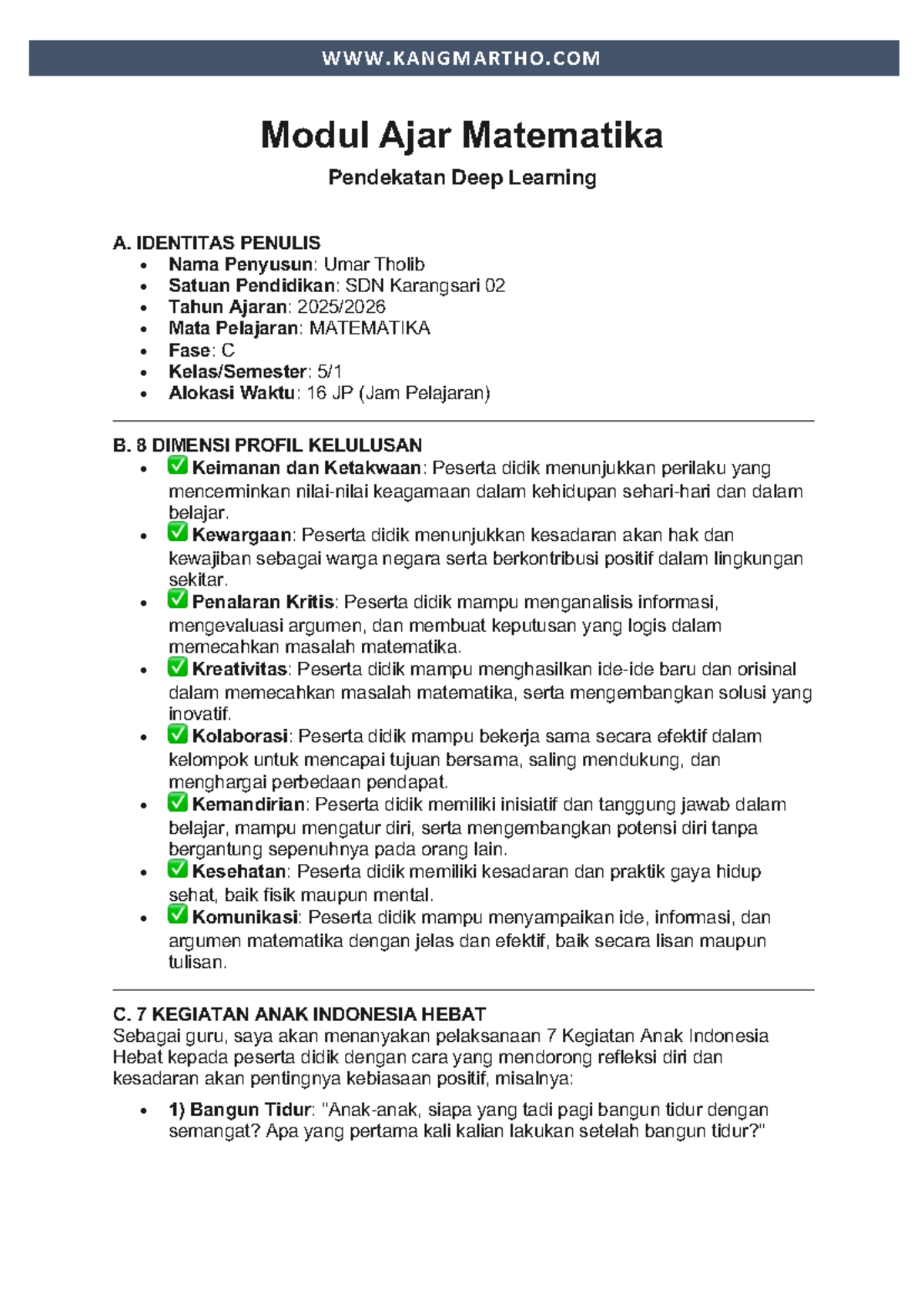 MA RPM MTK 5 - Modul Ajar Matematika dengan Pendekatan Deep Learning ...