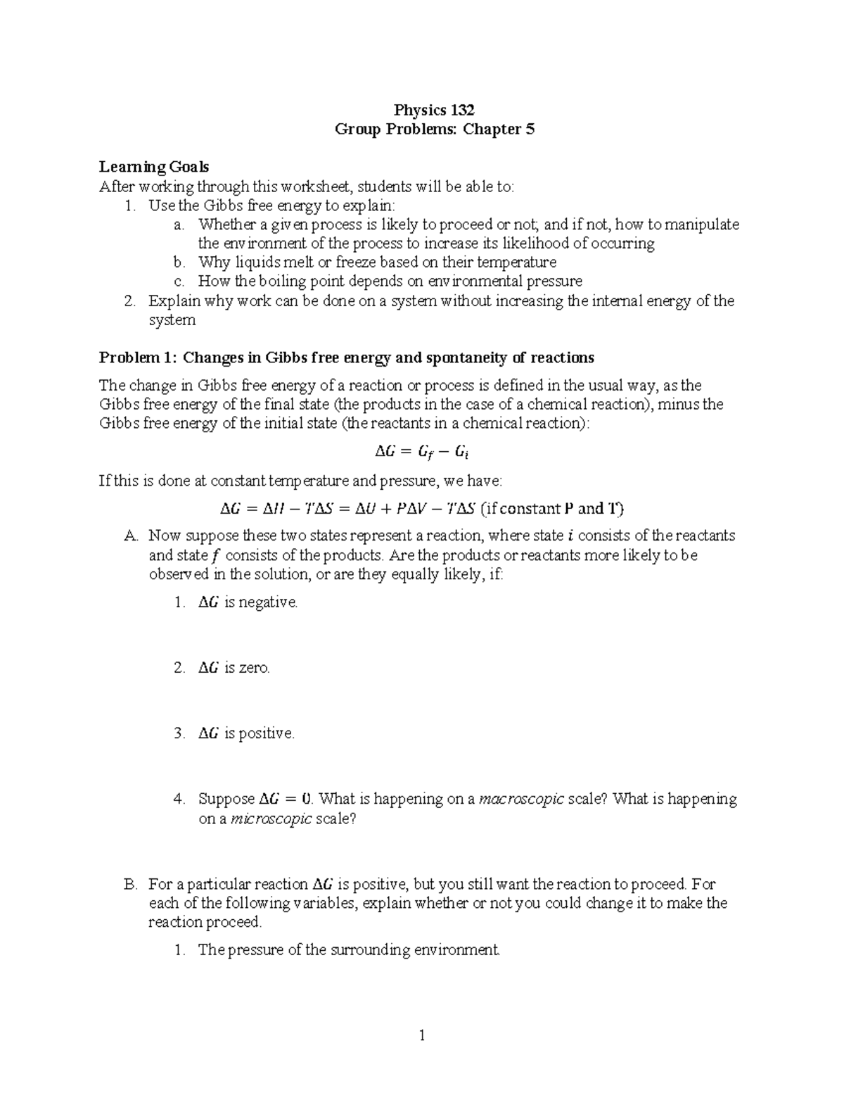 Physics 132 - Group Problems Analysis: Chapter 5 Insights - Studocu