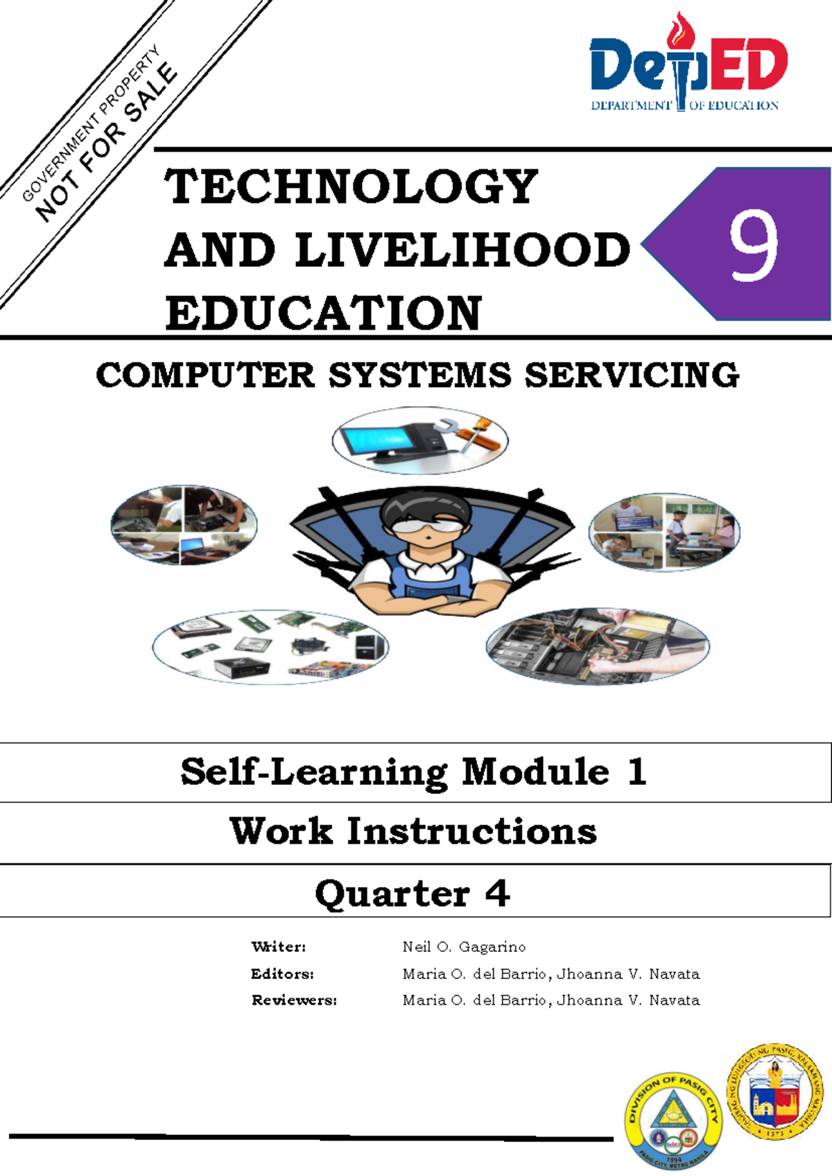 TLE CSS9 Q4 M1 - Work Instructions for Computer Systems Servicing - Studocu