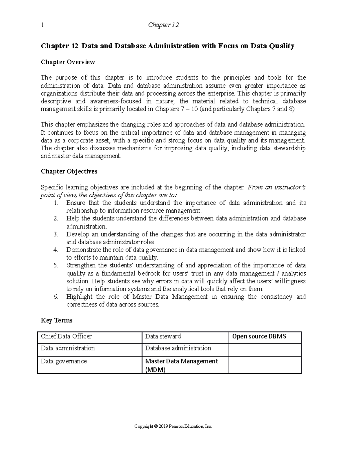 Data and Database Administration Essentials (MDA mdm13 IM 12) Final ...