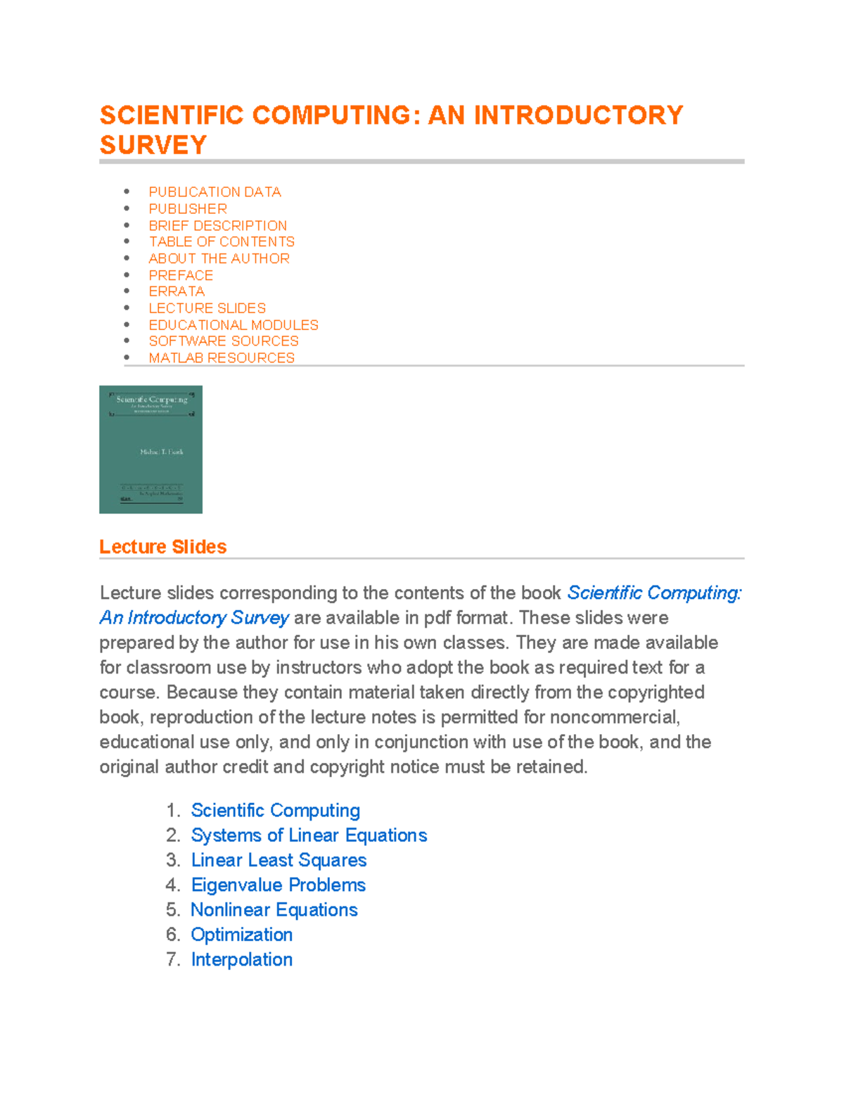Scientific Computing - programming notes - SCIENTIFIC COMPUTING: AN ...