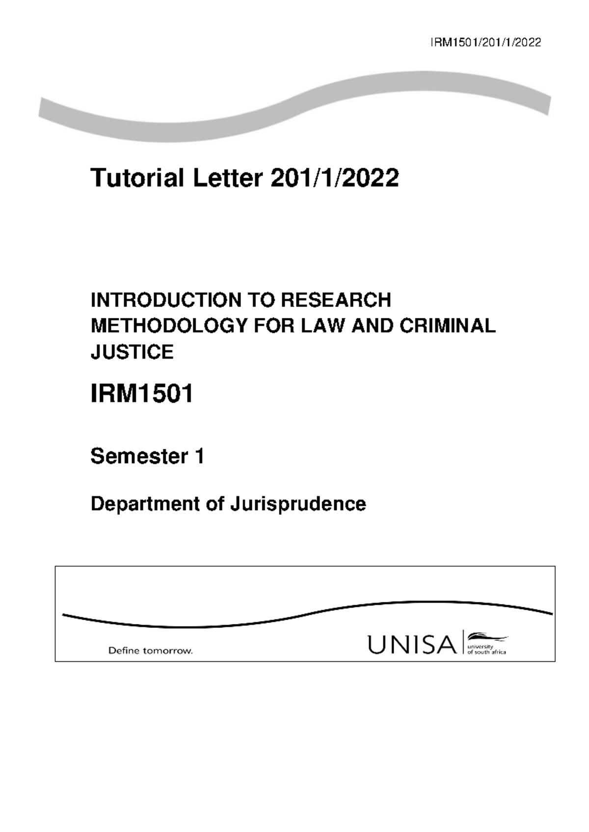 Tut 201 01 IRM1501 2022 - Feedback on Assignments & Research ...