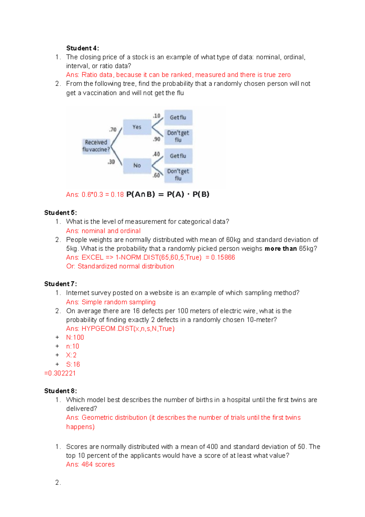 SB Midterm Exam Study Guide: Key Concepts and Probabilities - Studocu