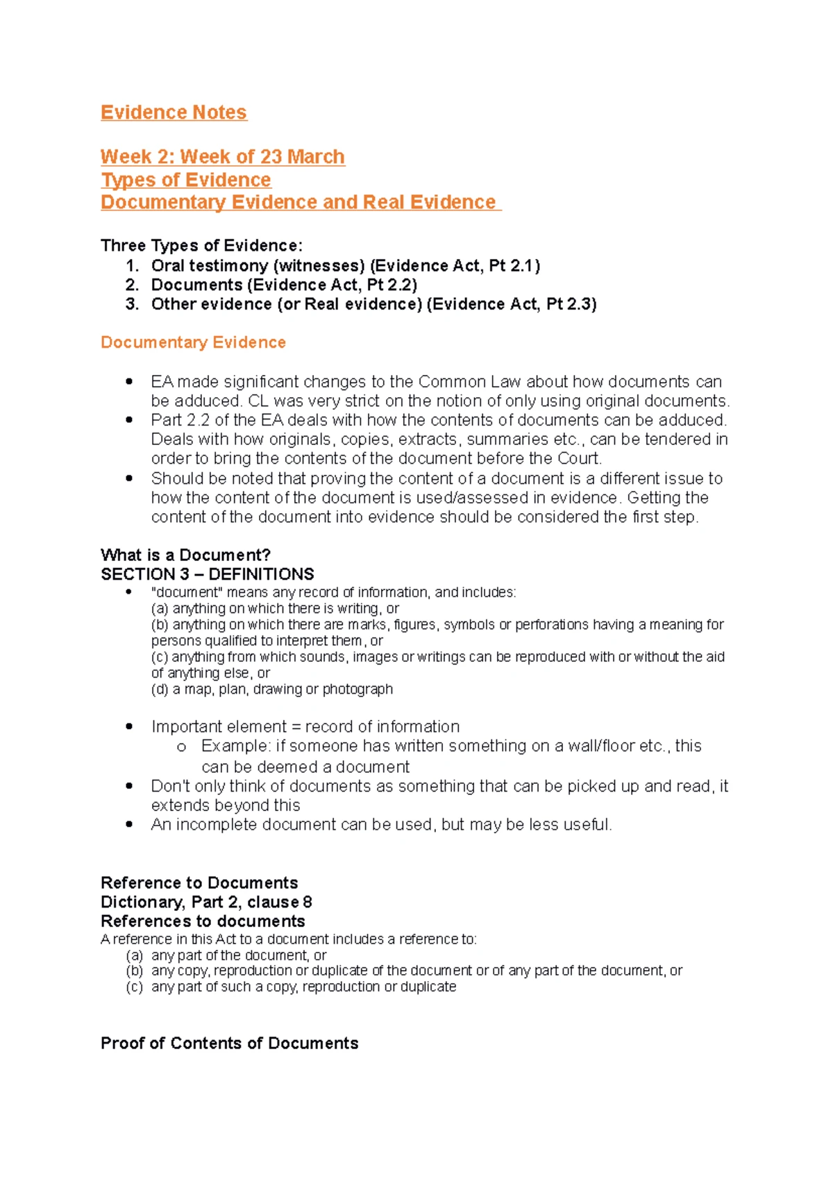 Evidence Base Exam Notes - 70109 - Studocu