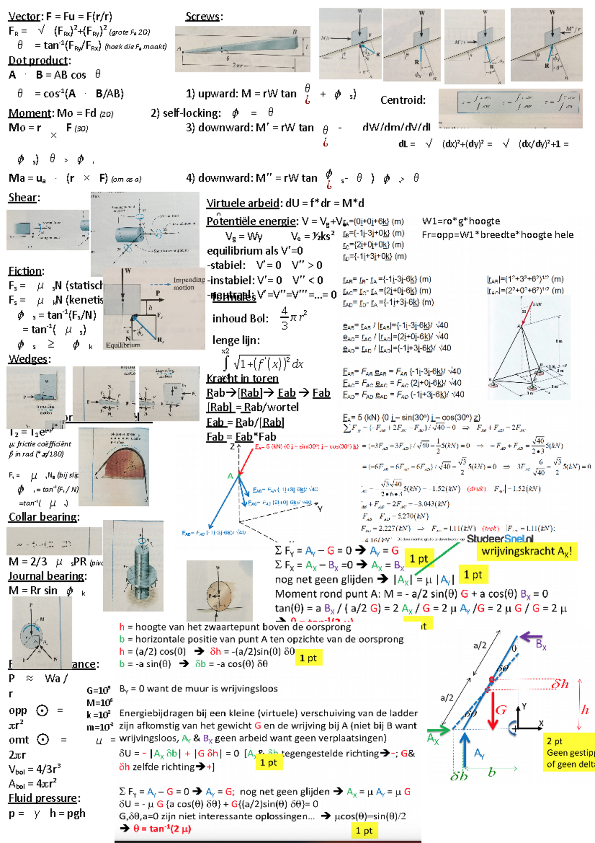 Statica Spiekbrief 2017: Essential Formulas and Concepts Explained ...