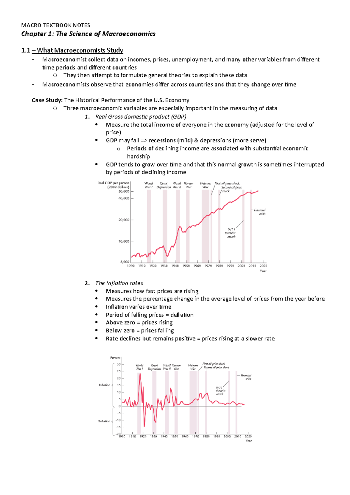 Macro Textbook Notes - Chapter 1: The Science of Macroeconomics 1 ...
